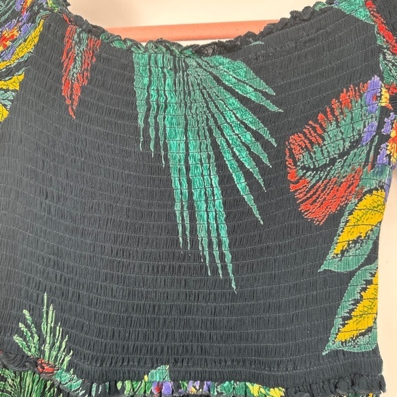 Patrons of Peace Dress Size Medium Boho Hippie Ruched Anthro On/off Shoulder - Picture 3 of 5